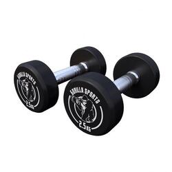 HALTÈRE MONOBLOC ROND | MUSCULATION | 2 X 2,5 KG