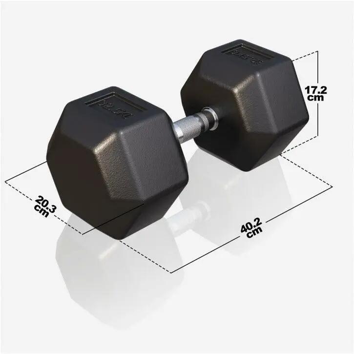 Hexagon Rubber Studio Dumbbell 4/7