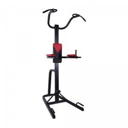 STATION DE TRACTION MULTIFONCTION NOIR ROUGE | MUSCULATION