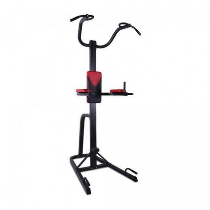 STATION DE TRACTION MULTIFONCTION NOIR ROUGE | MUSCULATION
