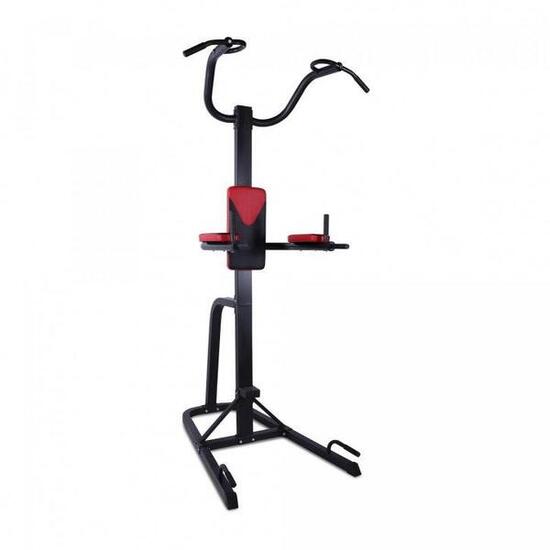 STATION DE TRACTION MULTIFONCTION NOIR ROUGE | MUSCULATION