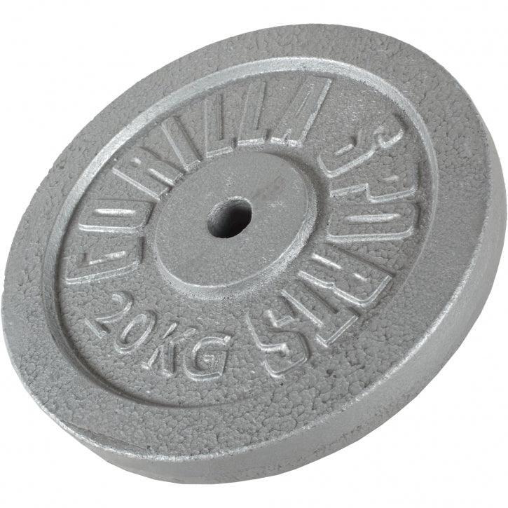 Gorilla Sports - Disque De Musculation Fonte Gris | Diam 31mm | Au Choix De 1,25kg À 30kg - Poids De Musculation - 20 Kg - Decathlon