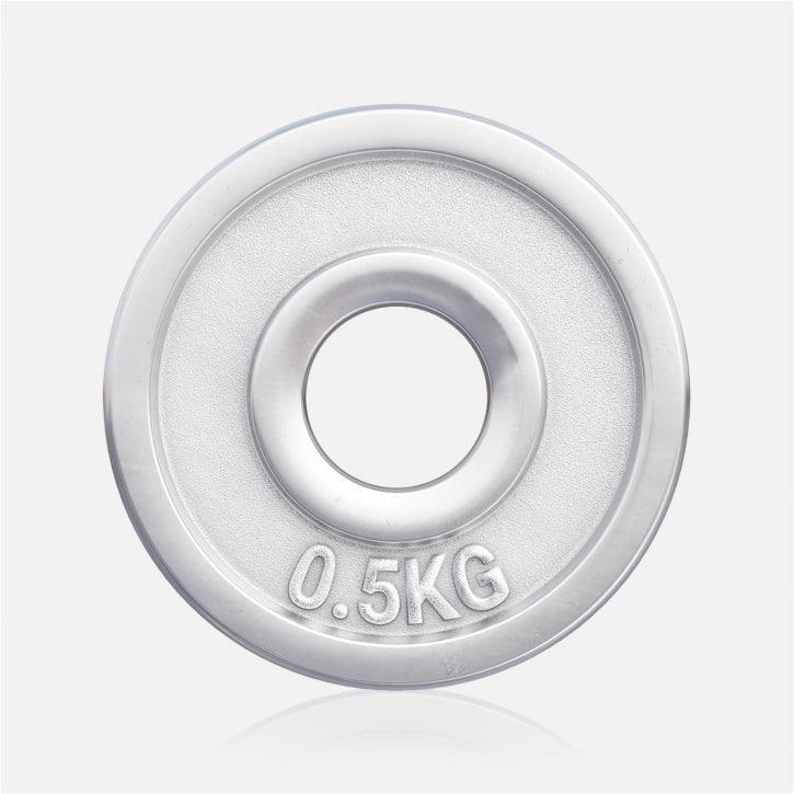 DISQUE DE MUSCULATION CHROMÉ | DIAM 31 MM | LOT 4 X 0,5 KG