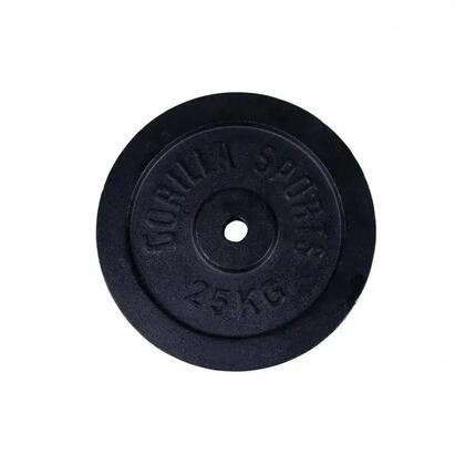 Disque haltère Gorilla Sports Fonte noir compatible 30 mm