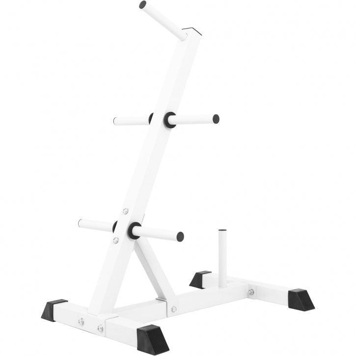 GORILLA SPORTS Árvore de barras de disco com 4 barras 30/31 mm preto/branco
