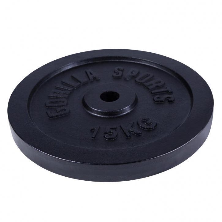 DISQUE DE MUSCULATION FONTE NOIR | DIAM 31MM | LOT 4 X 0,5 KG 4/7
