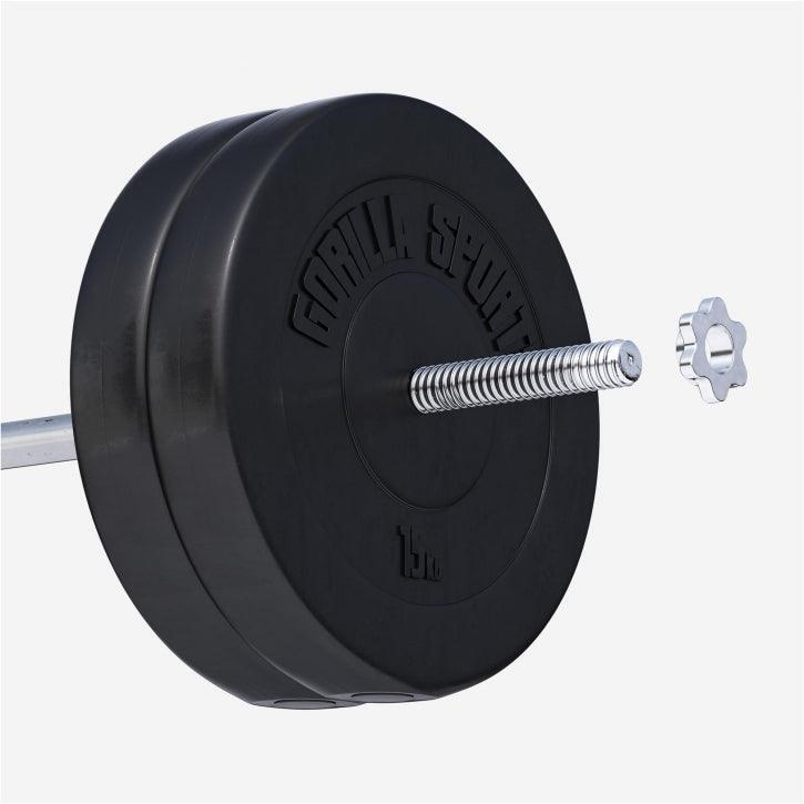 Discuri din plastic umplute cu ciment, 1.25 - 15kg, 30/31mm, Gorilla Sports