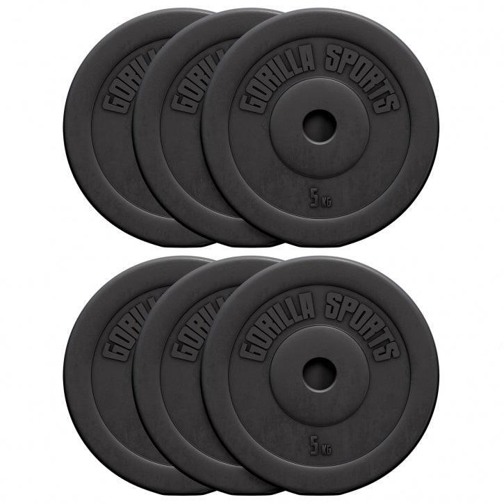 Hantelscheibenset Kunststoff 30 kg - 4 x 7,5 kg 3/7