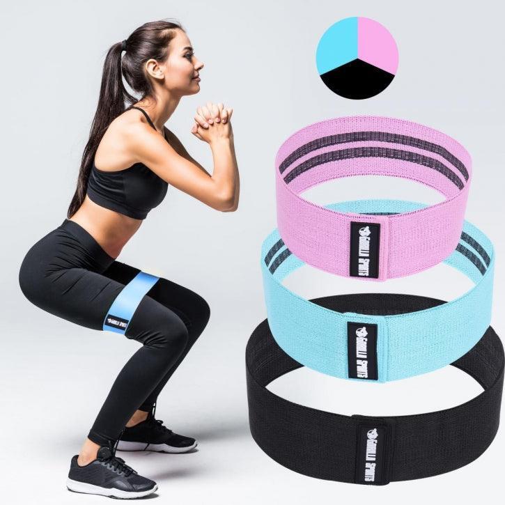 Hip Band Gorilla Sports bande élastique 3 résistances polyester-coton 10/10