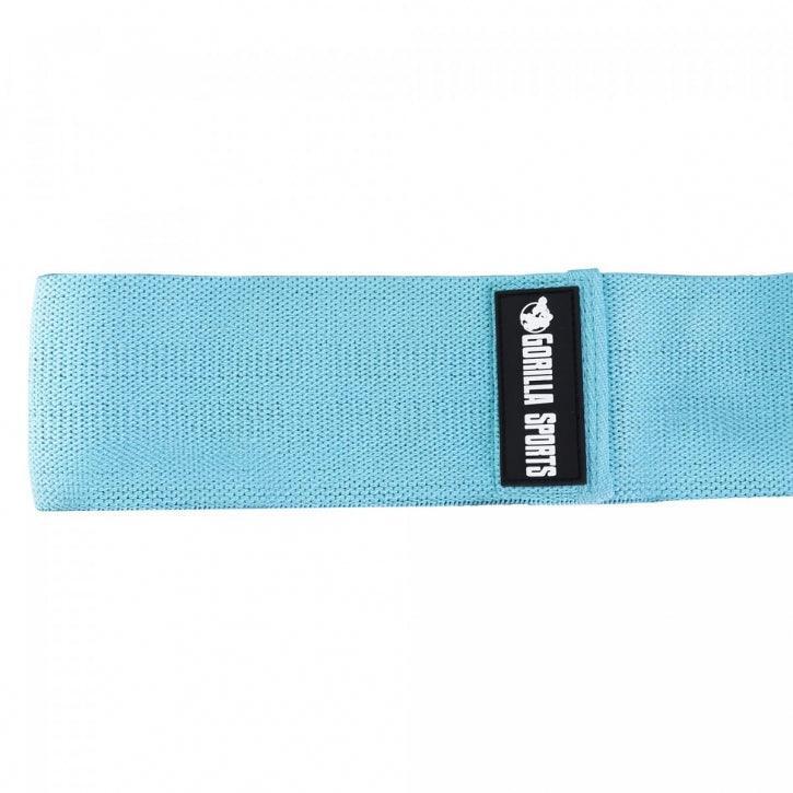 Guma fitnes materiałowa do ćwiczeń Gorilla Sports turkusowa