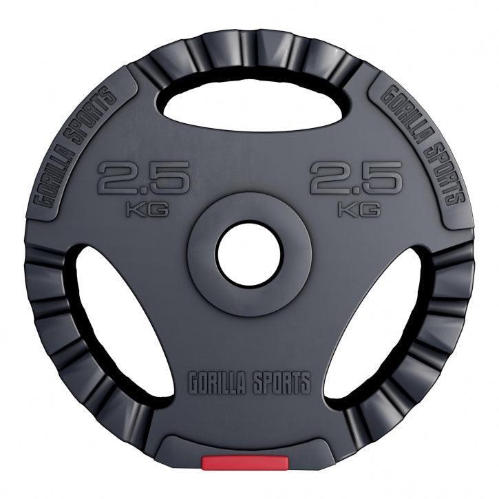 Hantelscheibenset mit Kunststoff Gripper 2x15 kg 3/7