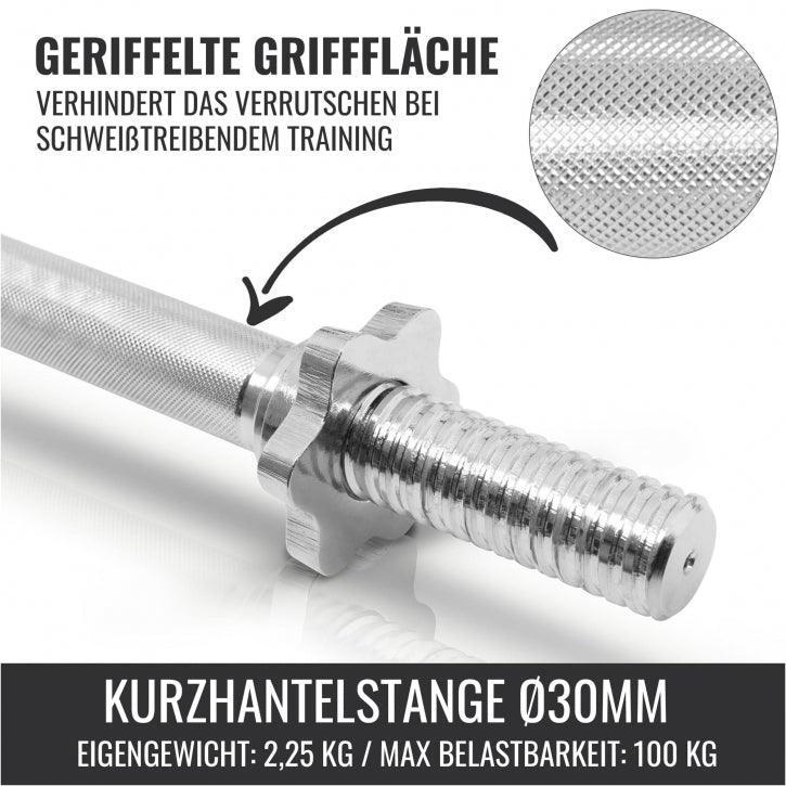 Kurzhantelstangen Chrom 5/7