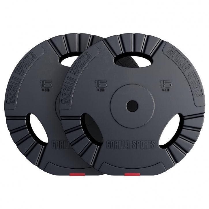 Hantelscheibenset mit Kunststoff Gripper 2x15 kg 2/7
