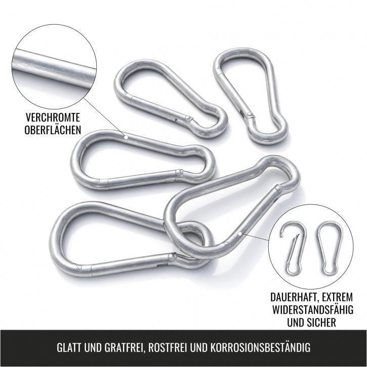 GORILLA SPORTS Karabijnhaken - 7 mm dik - Set van 5