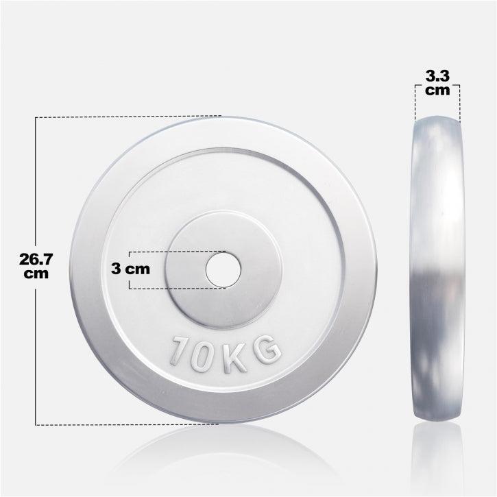 DISQUE DE MUSCULATION CHROMÉ | DIAM 31 MM | AU CHOIX DE 1,25KG À 30KG 4/7