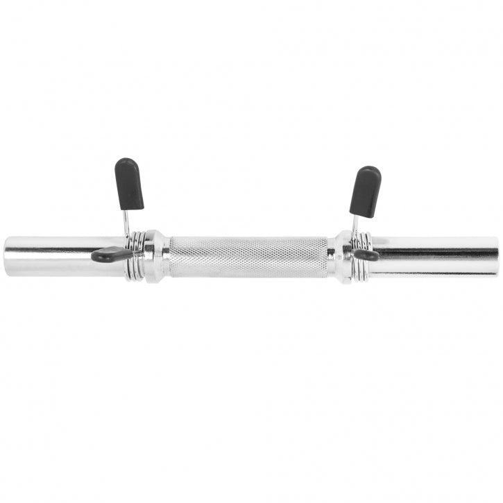 2 BARRES COURTES 35 CM | DIAMETRE 30MM | MUSCULATION | 4 STOP DISQUES A RESSORT 5/7