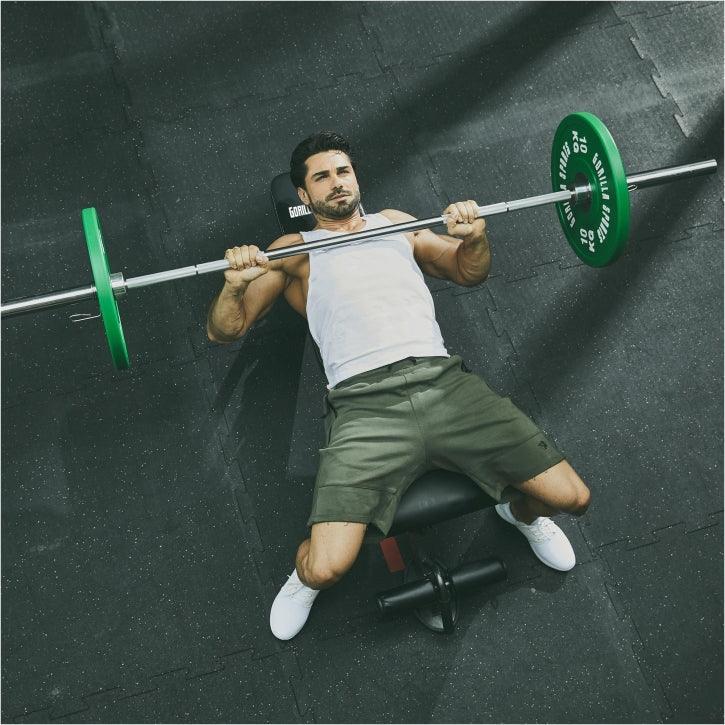 Banco de pesas ajustable Gorilla Sports en negro 6/7