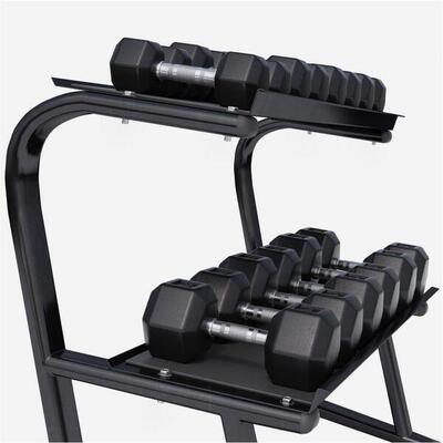Dumbell rek met 237 kg hexagon halters - opslag rack met gewichten - 14