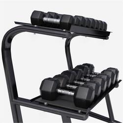 PACK HALTÈRE HEXAGONAL PRO 237KG + RACK DE RANGEMENT | PREMIUM | MUSCULATION