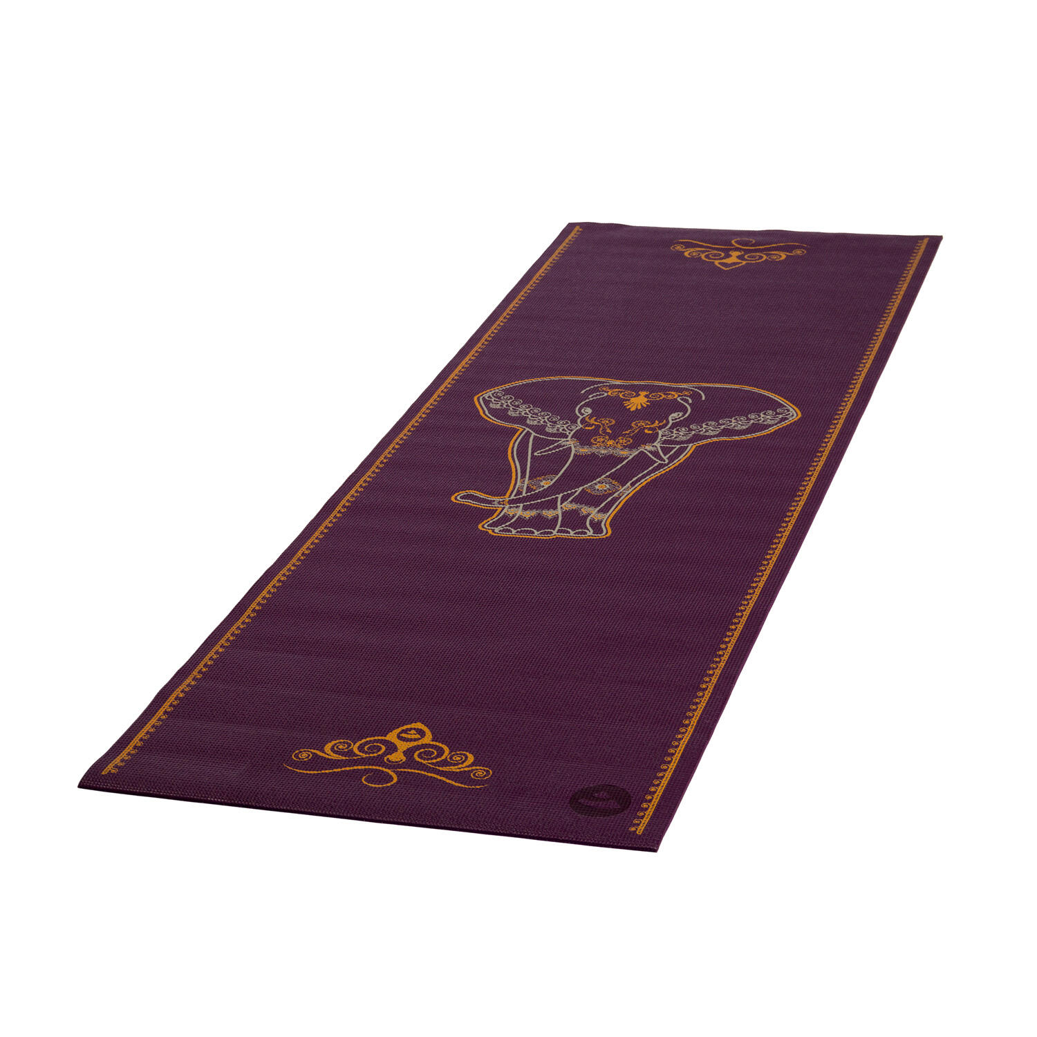 Tappetino da yoga Bodhi Leela Elephant 4,5 mm - Viola con elefante 2/7
