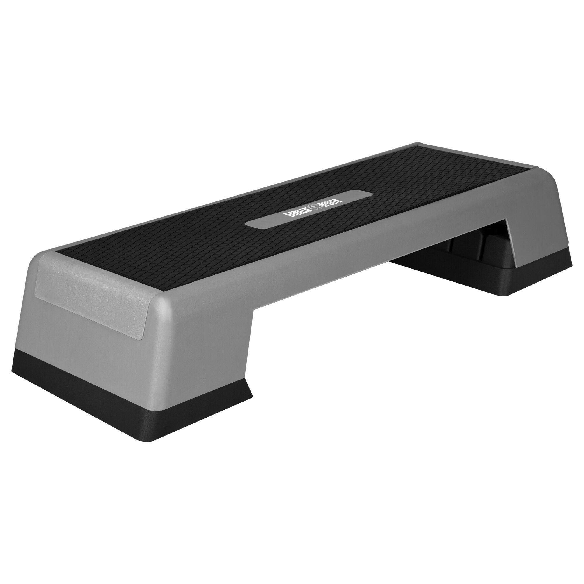 GORILLA SPORTS Gorilla Sports Professionele Fitness Step Grijs/zwart verstelbaar