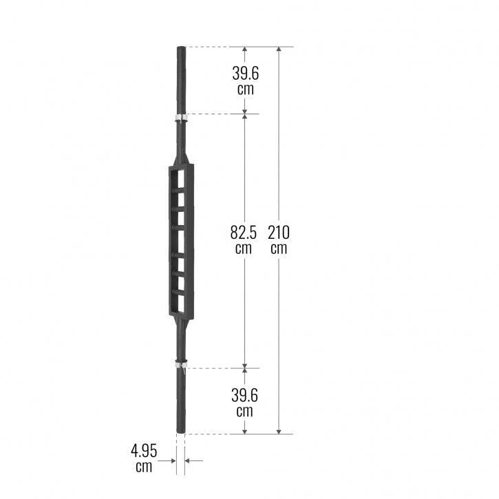 Olympische Swiss Bar - Multi Grip - Halterstang -  Staal Inclusief - 50 mm - 3/7