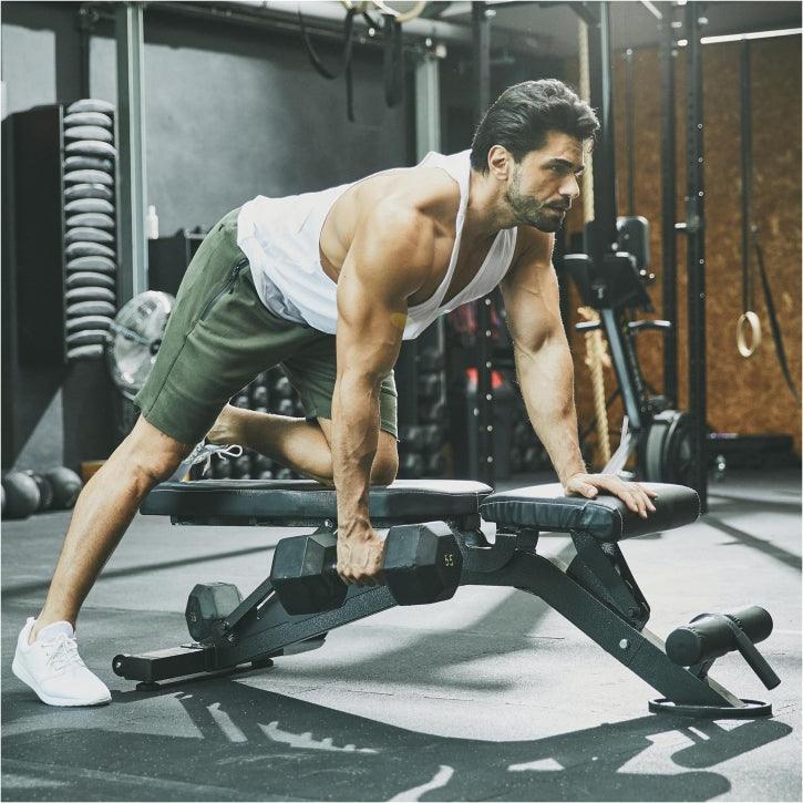 Banco de pesas ajustable Gorilla Sports en negro 5/7