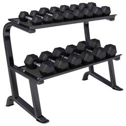 PACK HALTÈRE HEXAGONAL PRO 237KG + RACK DE RANGEMENT | PREMIUM | MUSCULATION