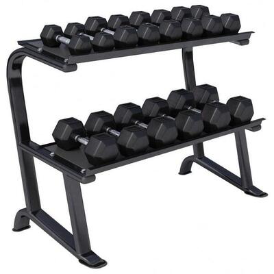 Dumbell rek met 237 kg hexagon halters - opslag rack met gewichten - 14