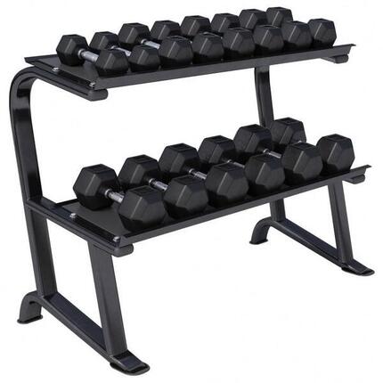 PACK HALTÈRE HEXAGONAL PRO 237KG + RACK DE RANGEMENT | PREMIUM | MUSCULATION
