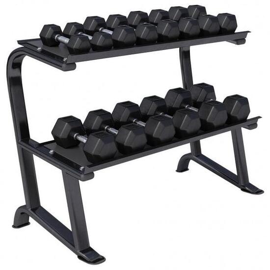 PACK HALTÈRE HEXAGONAL PRO 237KG + RACK DE RANGEMENT | PREMIUM | MUSCULATION