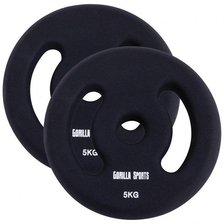 PAR DE DISCOS DE PESO EM NEOPRENE | FITNESS E MUSCULAÇÃO | ESCOLHA DE 2KG A