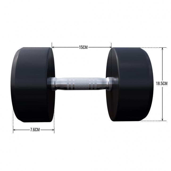 HALTÈRE MONOBLOC ROND | MUSCULATION | 2 X 5 KG 4/5