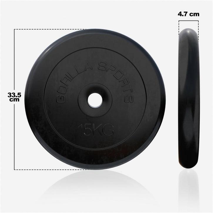 8 POIDS EN CAOUTCHOUC | MUSCULATION | DIAMETRE 31 MM | 4x5, 2x2,5 et 2x1,25 KG 4/7