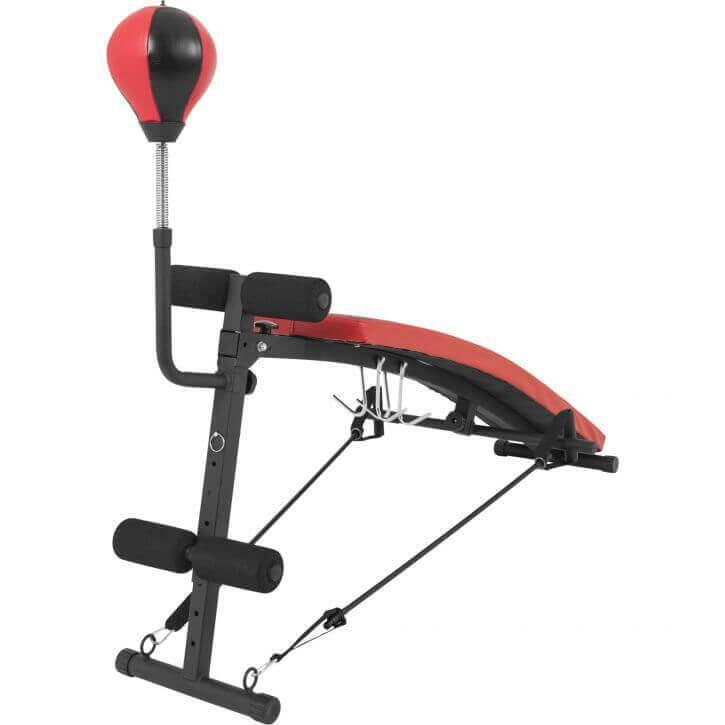 BANC MULTIFONCTION ABDOMINAUX AVEC PUNCHINGBALL | MUSCULATION 5/7