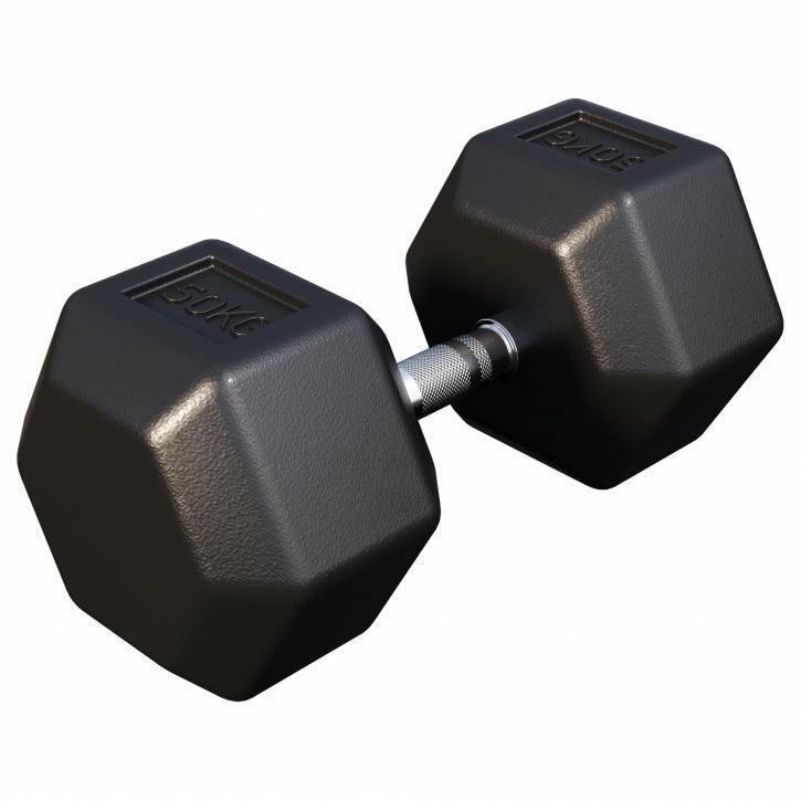 Haltere hexagonal de borracha 2-50 kg