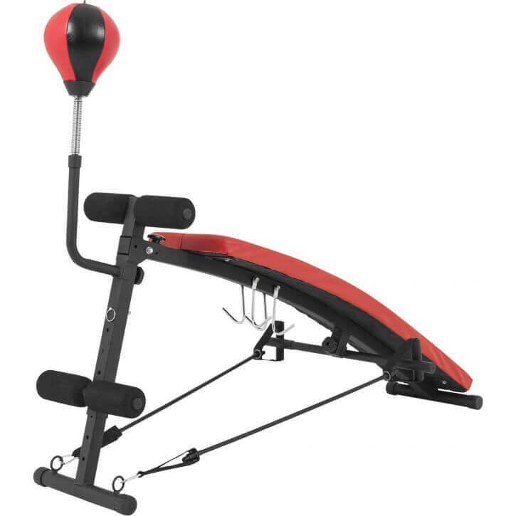 BANC MULTIFONCTION ABDOMINAUX AVEC PUNCHINGBALL | MUSCULATION 2/7