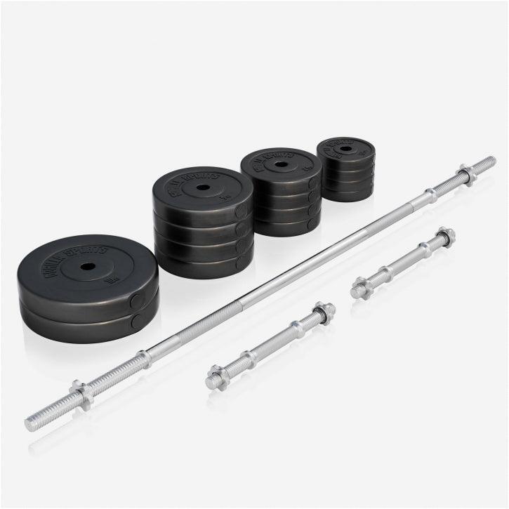 Banc de musculation avec set d'haltères longs 4/7