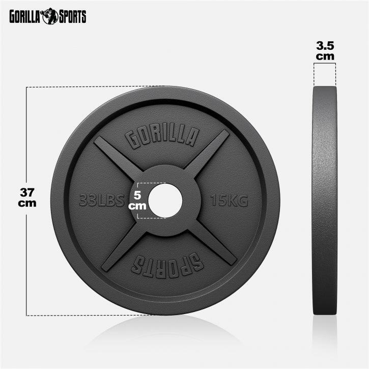 Hantelscheibe Olympia Gusseisen 50/51 mm 6/7