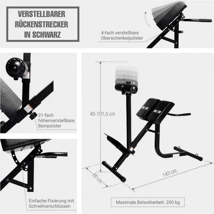 - Rugtrainer - Inklapbaar - Verstelbaar in 21 standen - Belastbaar tot 200 kg 3/15