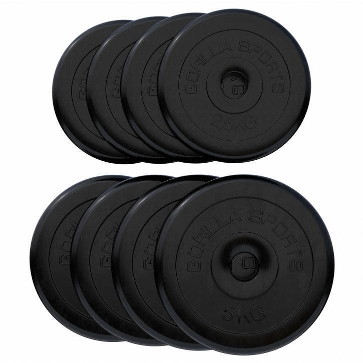 GORILLA SPORTS Hantelscheibe Gummi 0,5-25 KG
