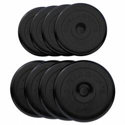 8 POIDS EN CAOUTCHOUC | MUSCULATION | DIAMETRE 31 MM | LOT DE 4x5 KG et 4x2,5 KG