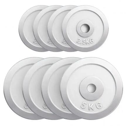 Disque de musculation GORILLA SPORTS Chrom 20 kg fonte 30 mm
