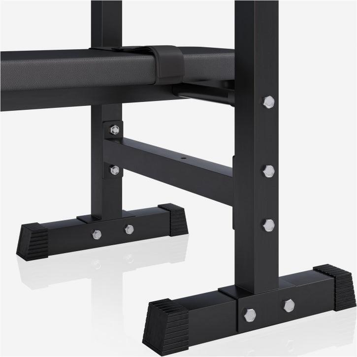 Banco Musculación y Pesas Gorilla Sports Negro Plegable con Rack para Barra 7/7