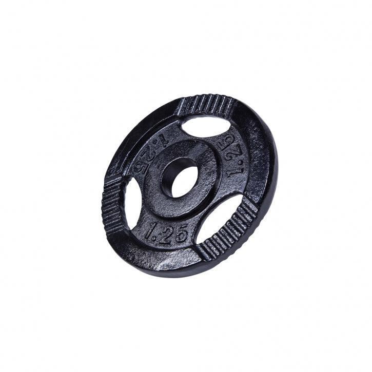 DISQUE DE MUSCULATION FONTE NOIR AVEC POIGNÉES 31MM | AU CHOIX DE 1,25KG À 20KG 4/5