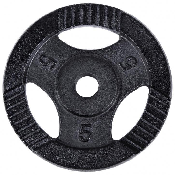 DISQUE DE MUSCULATION FONTE NOIR AVEC POIGNÉES 31MM | AU CHOIX DE 1,25KG À 20KG