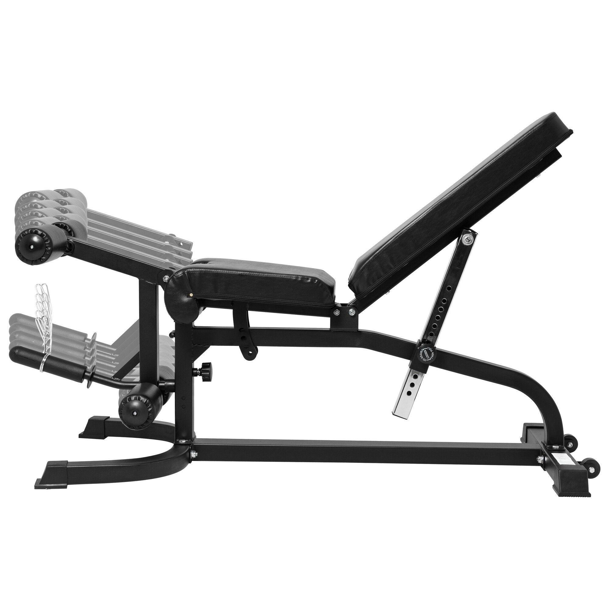 GORILLA SPORTS Schraegbank mit Beinstrecker und Curlpult 5/7