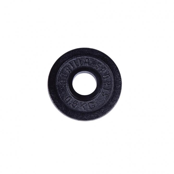 DISQUE DE MUSCULATION FONTE NOIR | DIAM 31MM | LOT 4 X 0,5 KG 5/7