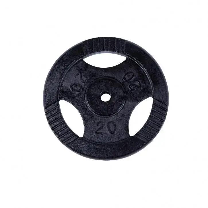 Obciążenie (1,25 - 20 kg) 31mm talerz żeliwny grip z uchwytami Gorilla Sports 2/7