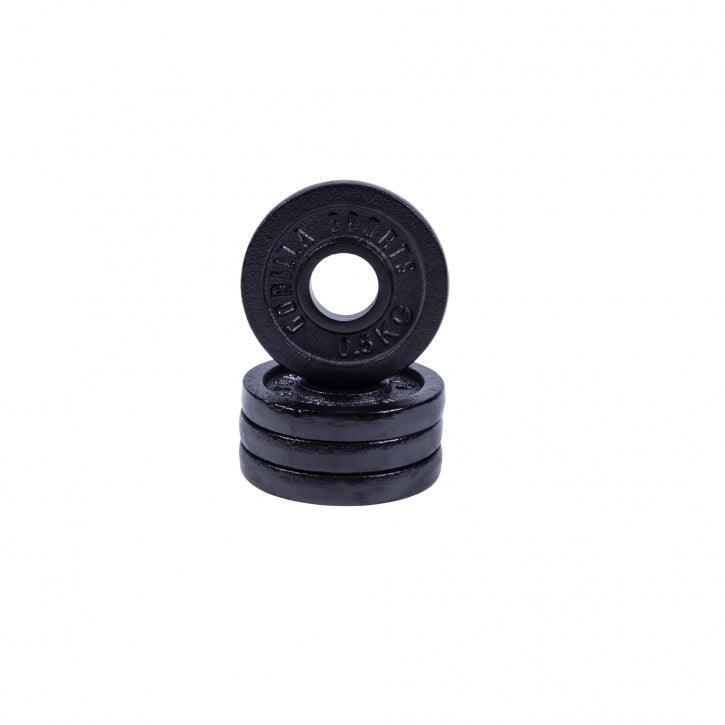 DISQUE DE MUSCULATION FONTE NOIR | DIAM 31MM | LOT 4 X 0,5 KG 2/7